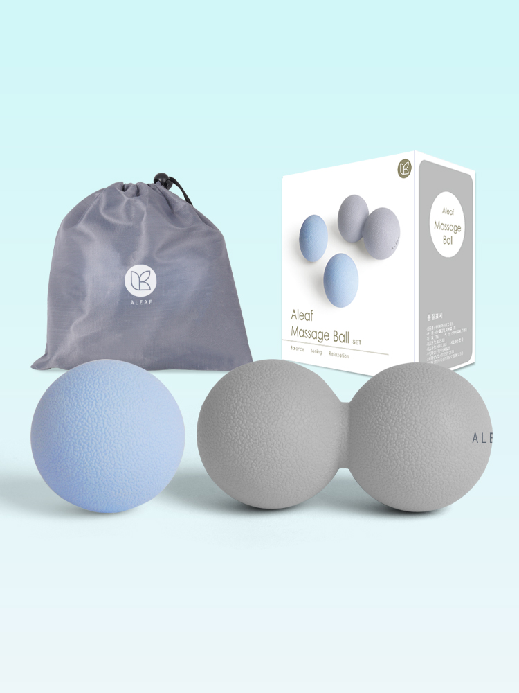 아리프 TPE 마사지볼 싱글 2개+땅콩 1개 3종 세트 지압 안마 라크로스 발 마사지공