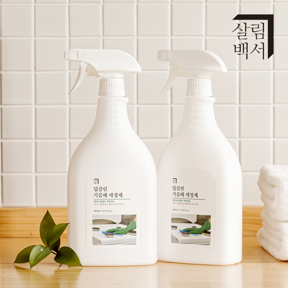 1+1 살림백서 다목적 클리너 800ml 세정제 주방 가스렌지 후드 청소 기름때제거 이미지 2