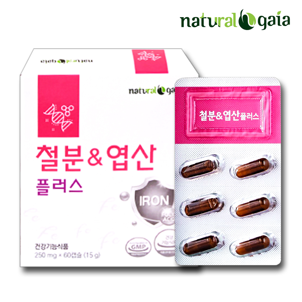 철분 엽산 영양제 임산부 여성 임신 수유부 철분제 60캡슐, 1개