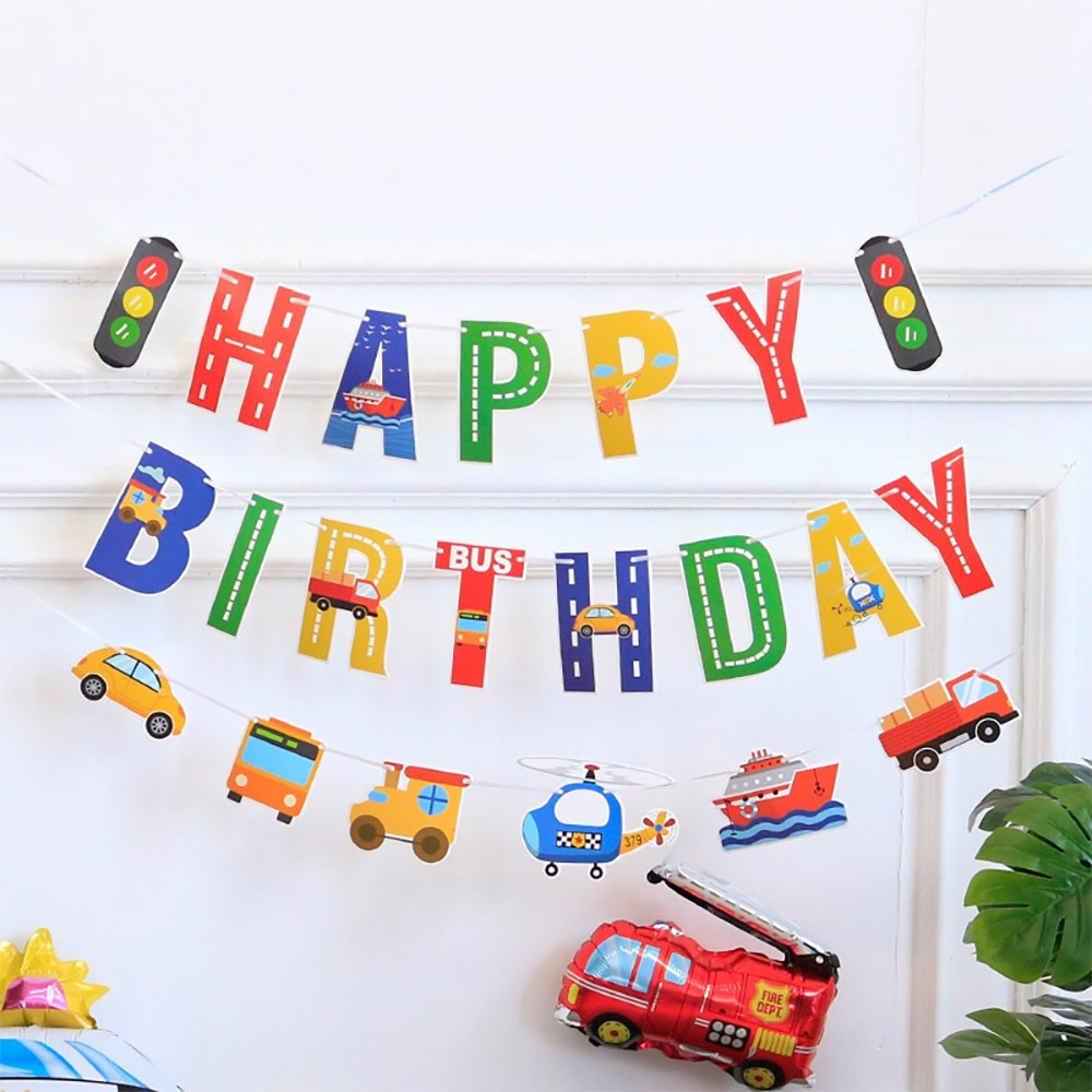 [브로키] 신호등 가랜드 생일 축하 파티용품 해피벌스데이 - 상세 이미지 2