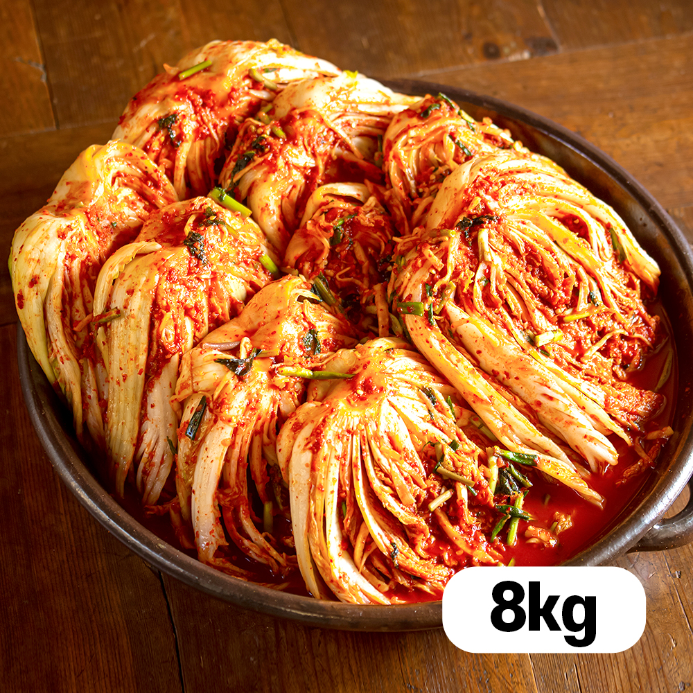 참가득 갓 담근 생김치 8kg (5kg+3kg) 국내산 (서울,경상도,전라도) 배추김치 포기김치 - 상품 이미지