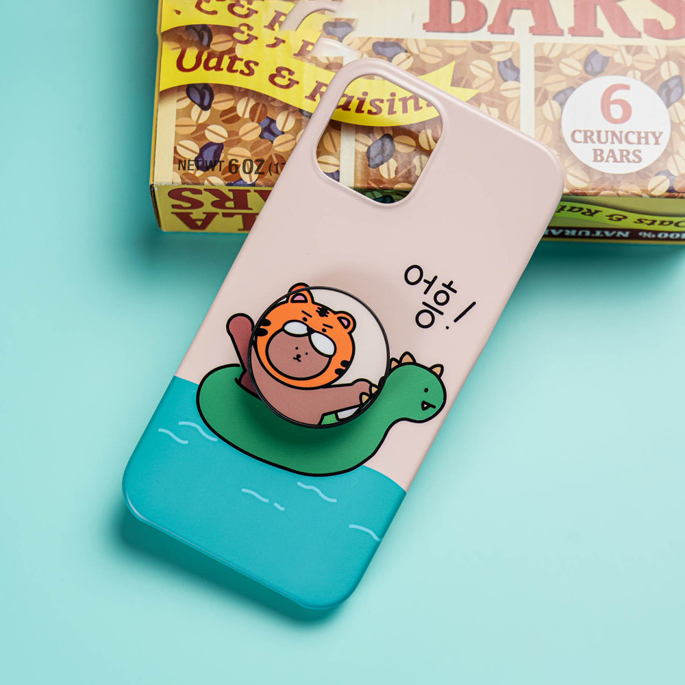 갤럭시 노트20 케이스 젤리 그립 톡홀더 스마트톡 세트 파스텔 베이지 - 상세 이미지 3