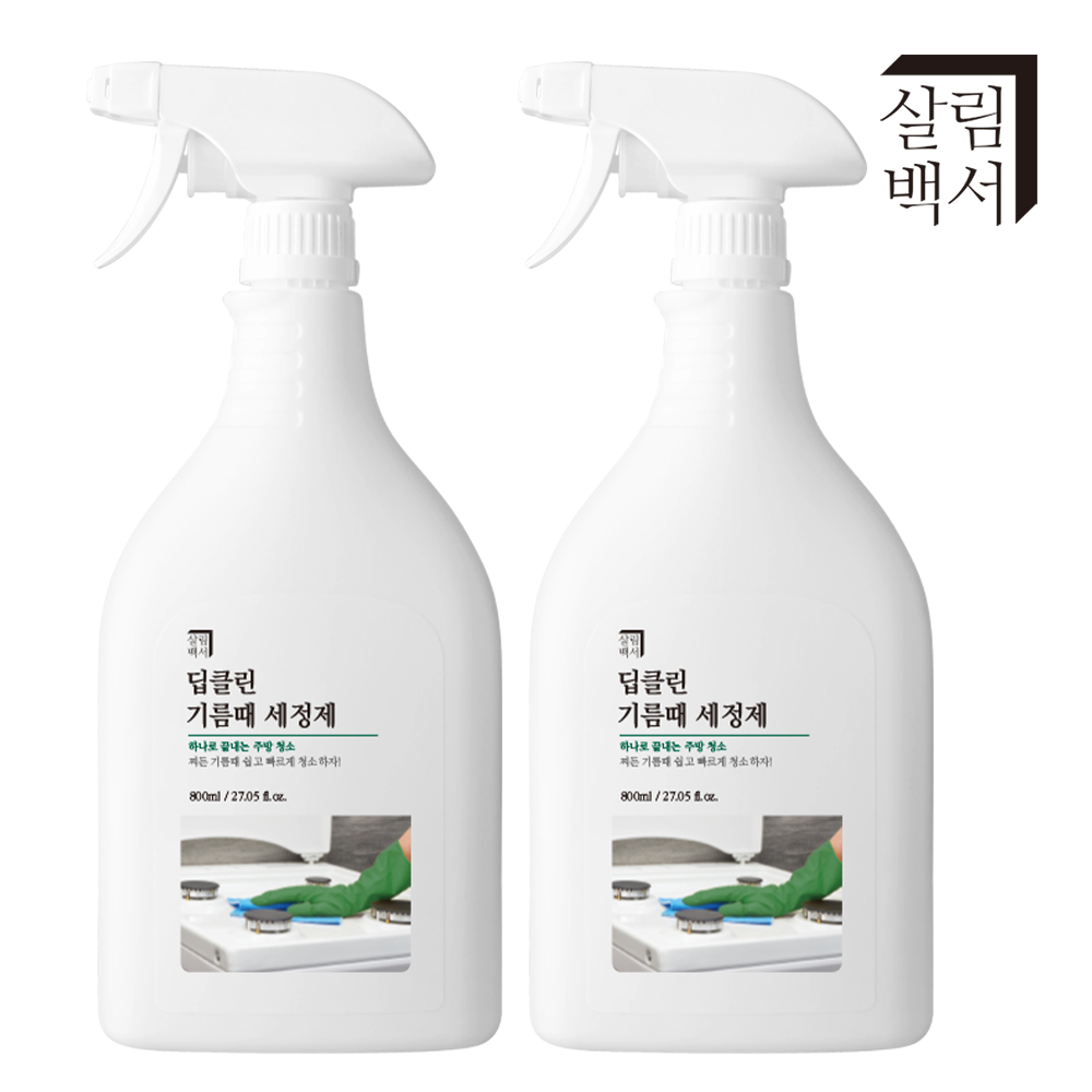 1+1 살림백서 다목적 클리너 800ml 세정제 주방 가스렌지 후드 청소 기름때제거 이미지 4