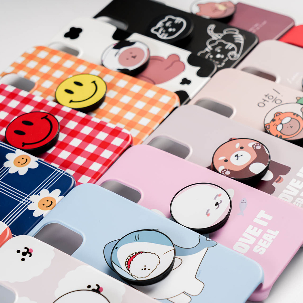 갤럭시 노트20 케이스 젤리 그립 톡홀더 스마트톡 세트 파스텔 베이지 - 상세 이미지 5