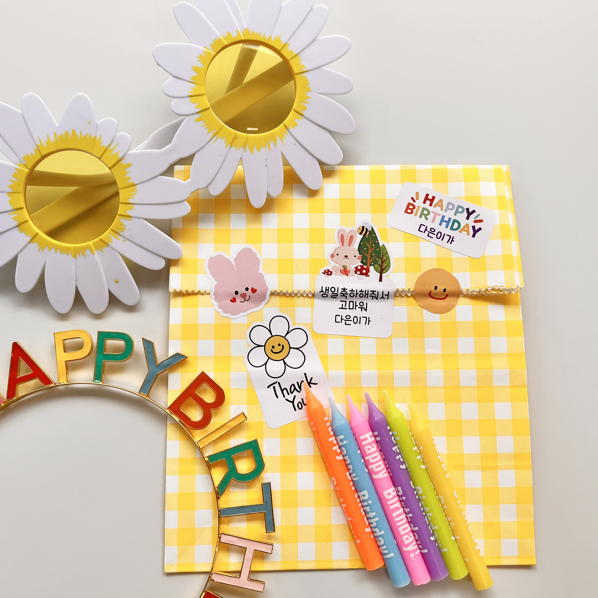 어린이집 생일 답례 스티커제작 주문제작 1.혼합디자인-남아 화이트 A4 - 상세 이미지 4