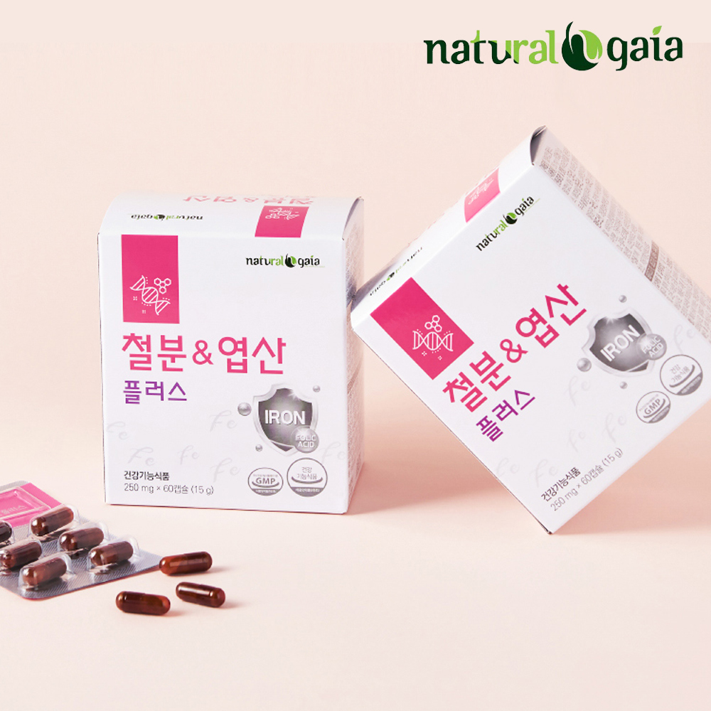 철분 엽산 영양제 임산부 여성 임신 수유부 철분제 60캡슐, 3개 - 상세 이미지 4