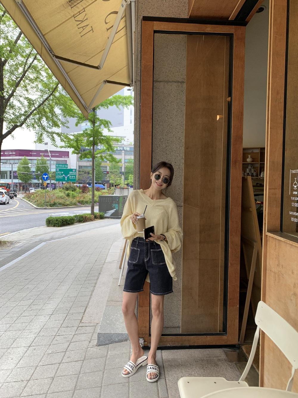 논페이드 앞포켓 4부 데님 청 반바지 팬츠 - 상세 이미지 3