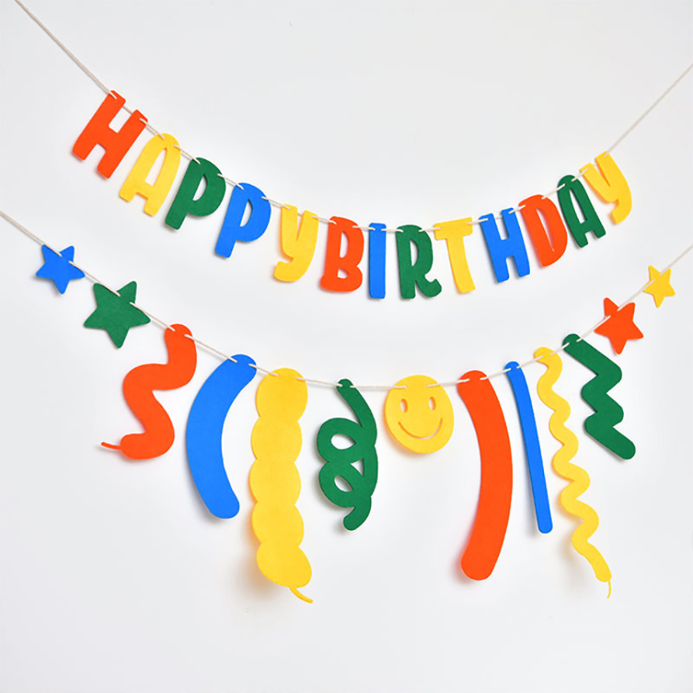 [브로키] 생일레인보우 가랜드 생일 축하 파티용품 해피벌스데이 - 상세 이미지 2