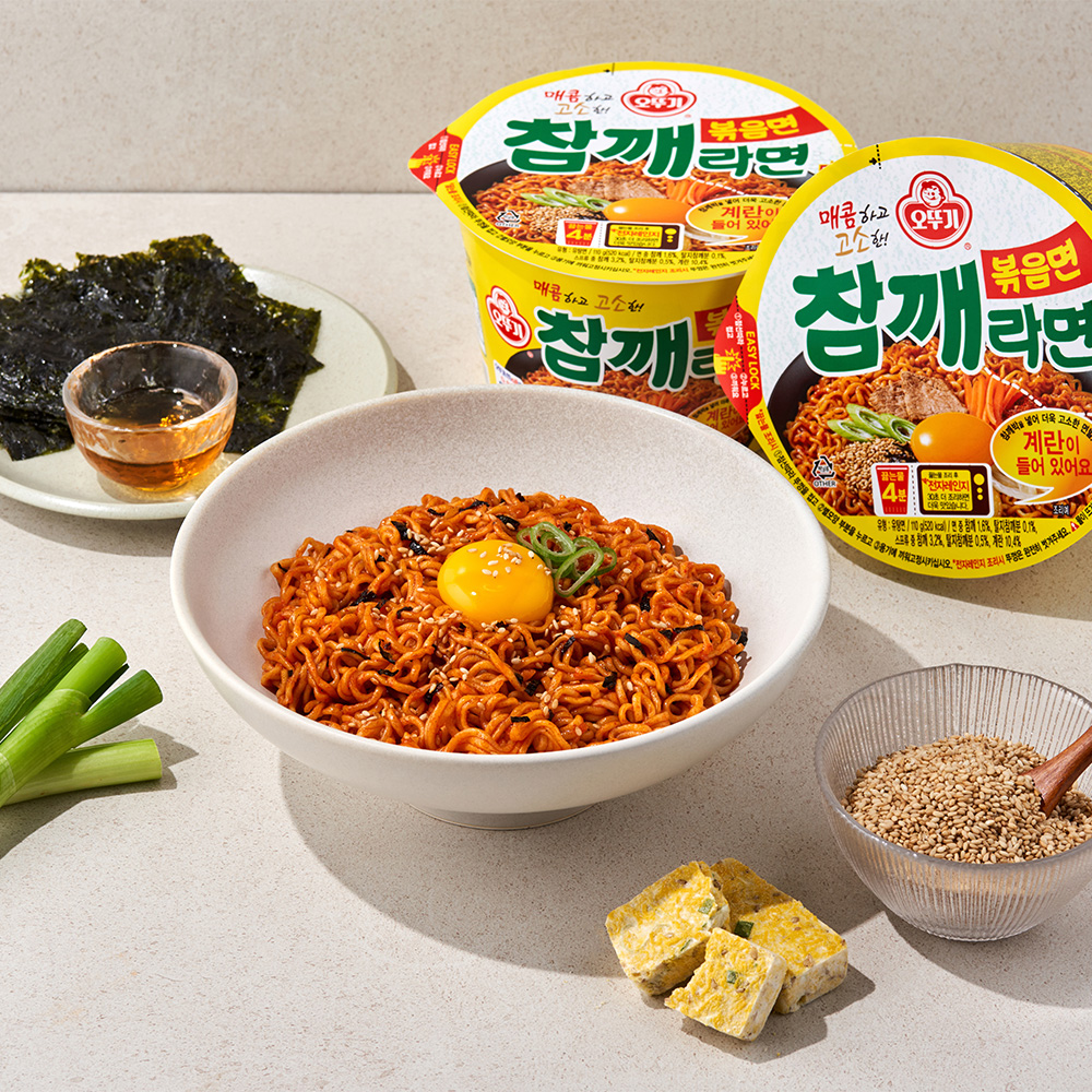 오뚜기 참깨라면 볶음면 큰컵라면 110g, 12개 - 상세 이미지 3