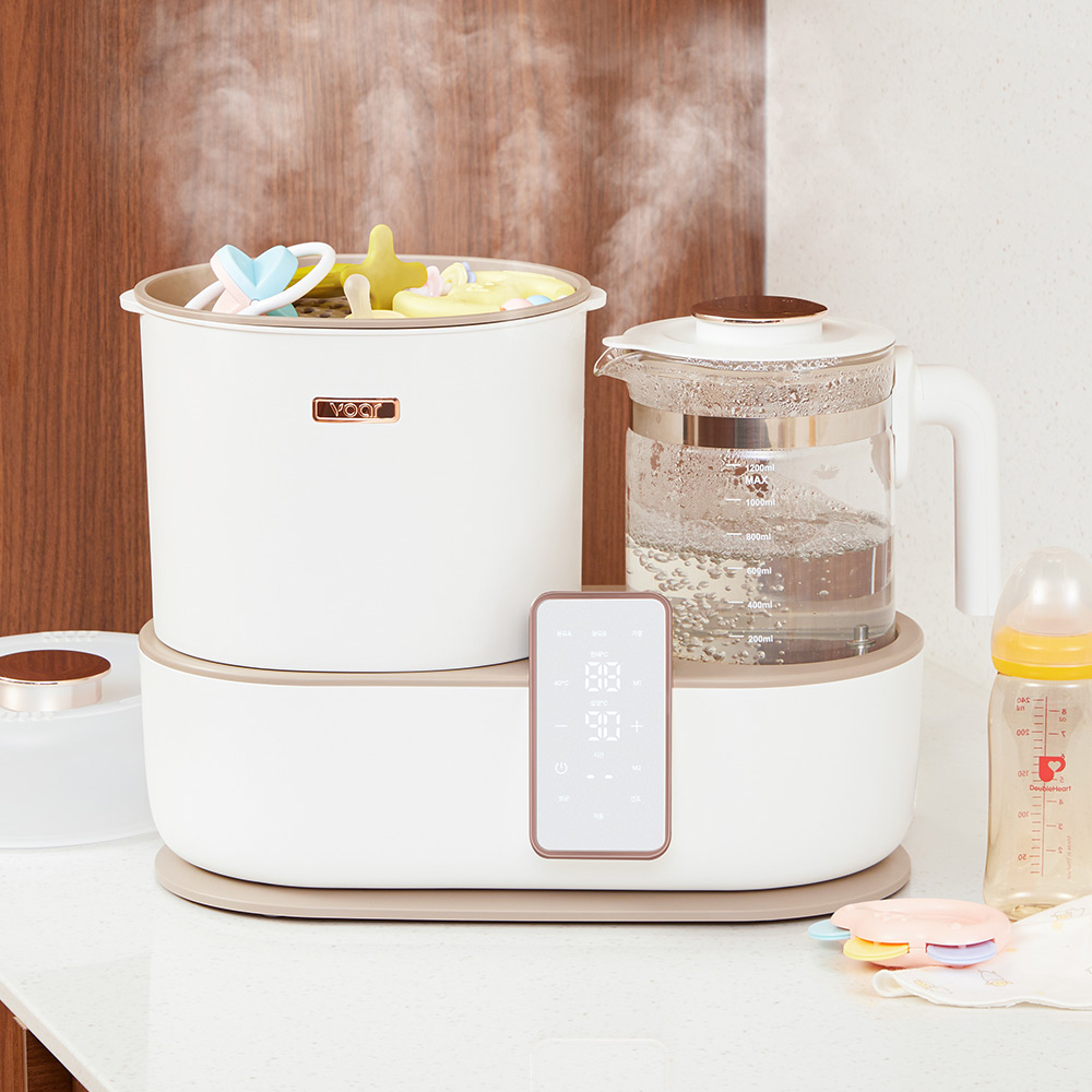 보아르 멀티 젖병소독기 분유포트 48시간보온 99.9% 스팀 열탕 살균기 빠른건조