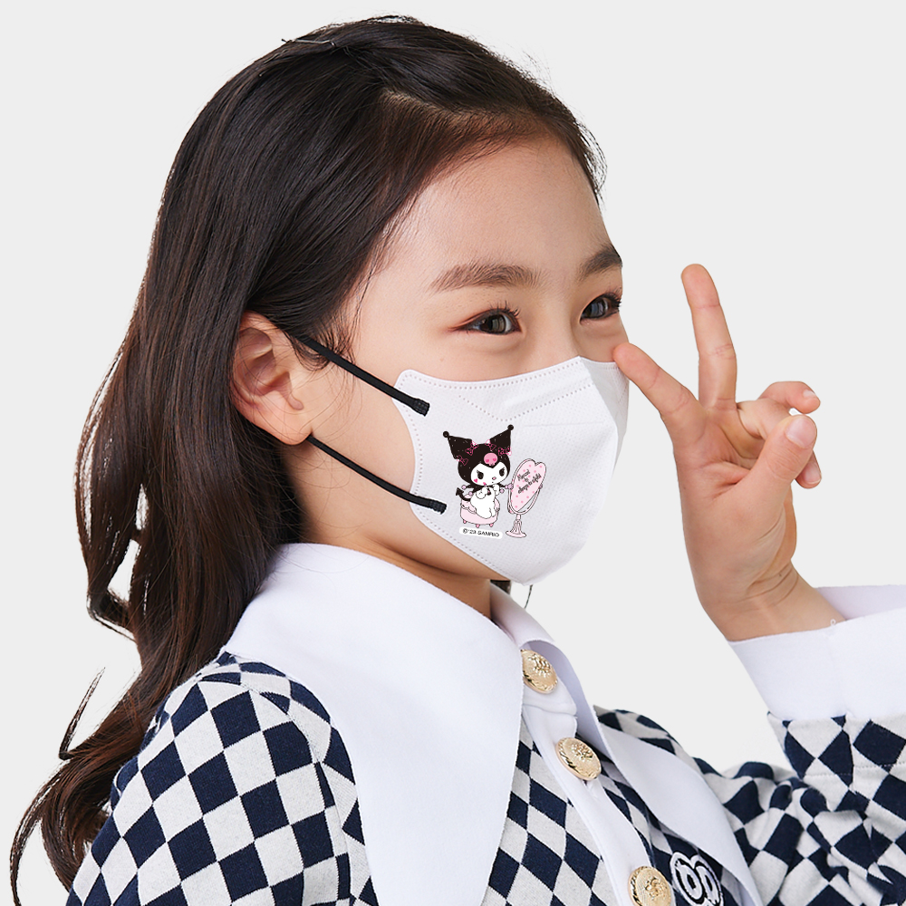 어린숨 산리오 어린이 마스크 30매 여름 초등학생 소형 쿠로미 에어브이