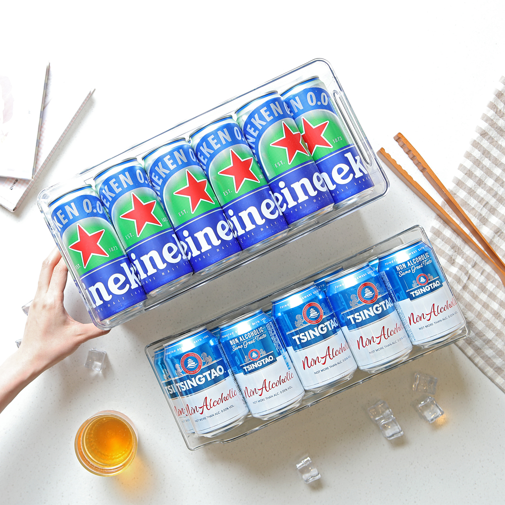 크린리빙 냉장고 캔 정리 트레이 1단 350ml 맥주캔 음료수 수납 디스펜서 - 상세 이미지 5