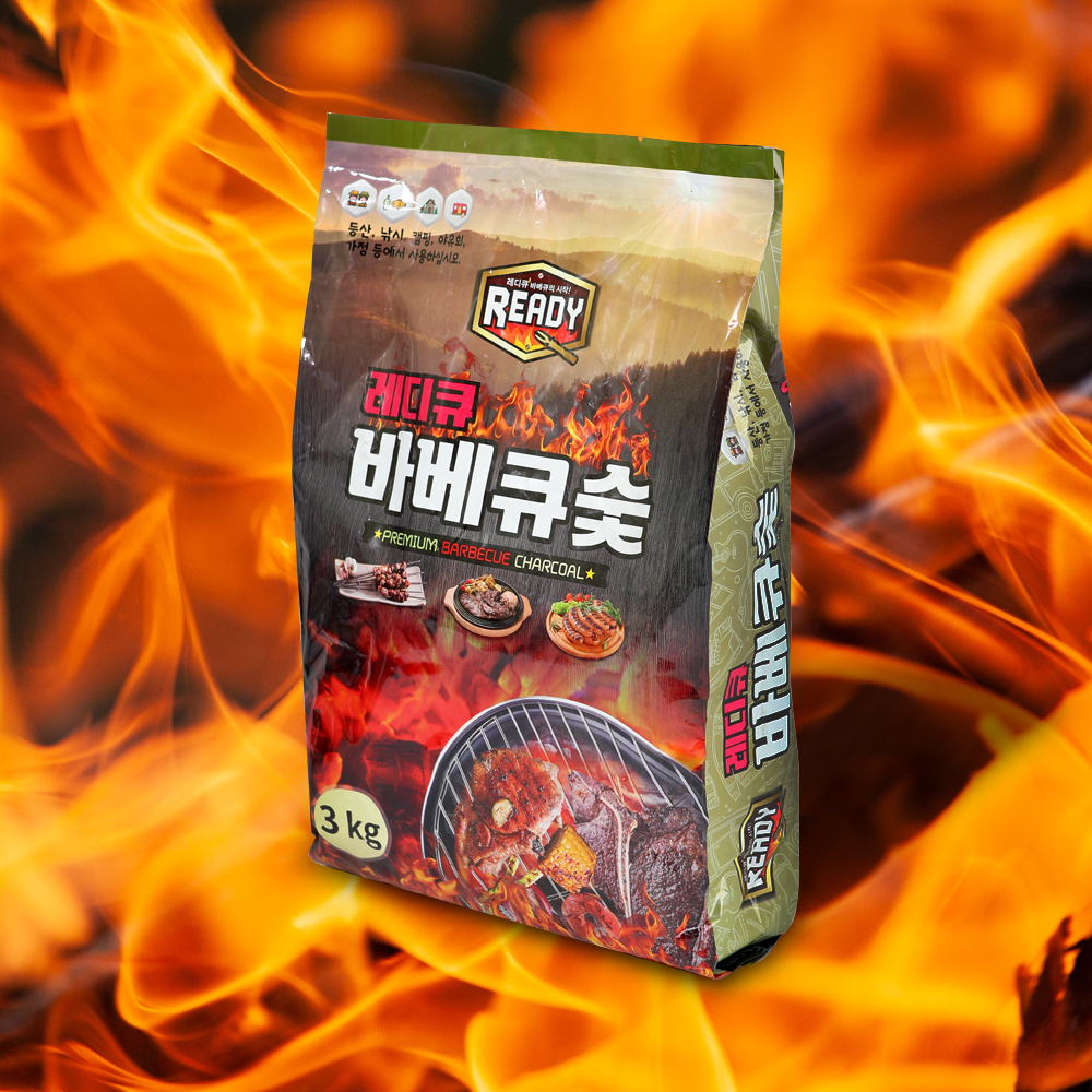 레디큐 바베큐숯 3kg 고급나무 참숯 대용량