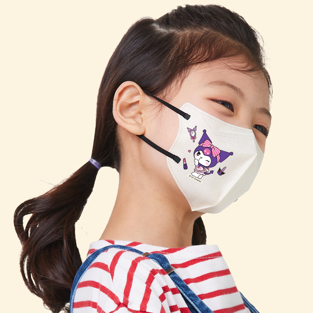 어린숨 산리오 어린이 마스크 30매 여름 초등학생 소형 쿠로미 에어브이