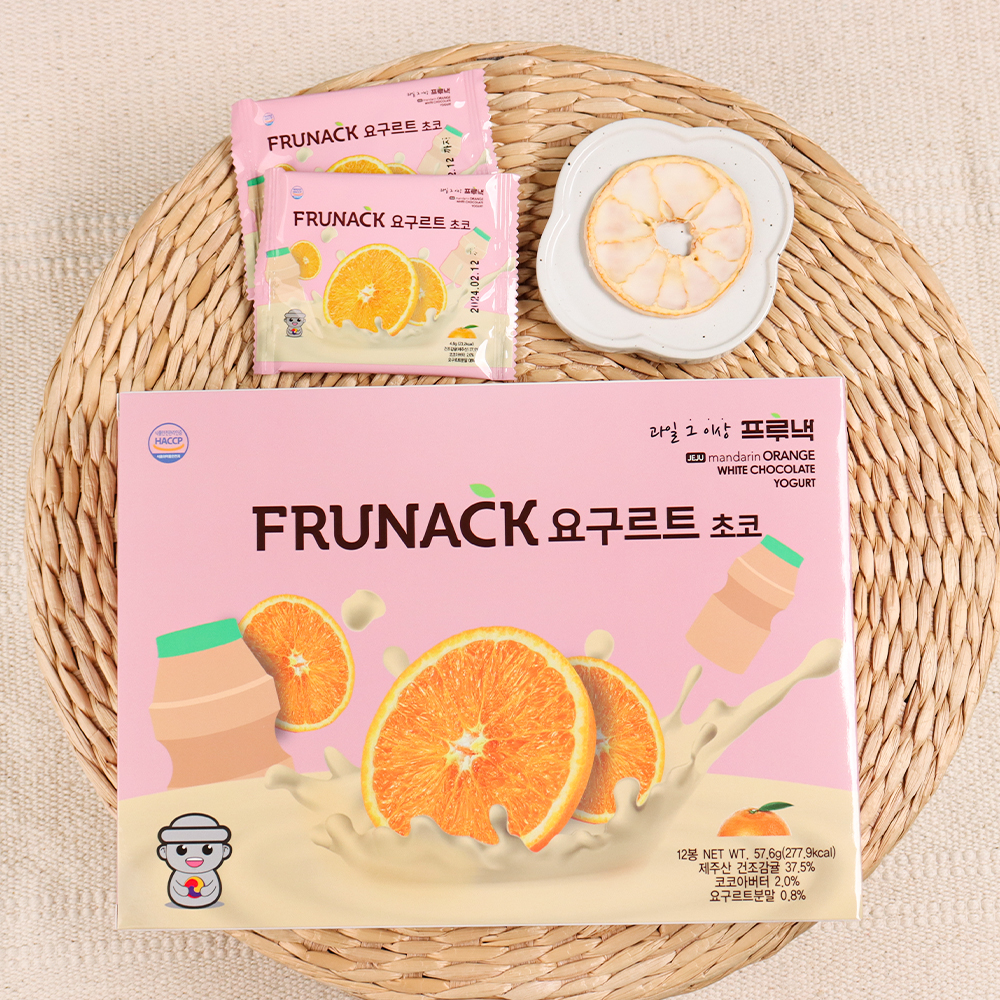 프루낵 제주 요구르트 초코 감귤칩 건조 과일칩 - 메인 이미지