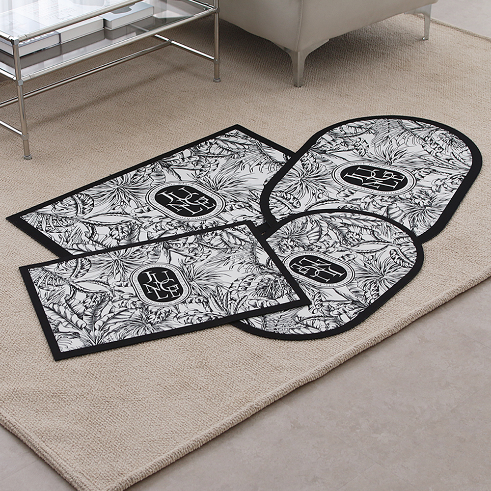 꿈꾸는키친 규조토 발매트 욕실 화장실 주방 현관 미끄럼방지 빨아쓰는 라운드 스퀘어 블랙