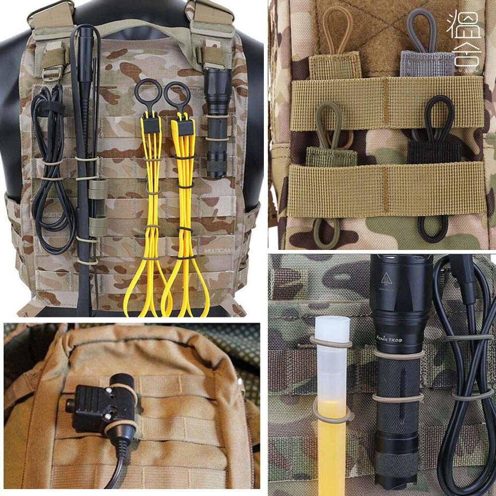 가방 바인딩 버클 전술 카라비너 조끼 장비 고정 클립 MOLLE 스트랩 - 상세 이미지 2