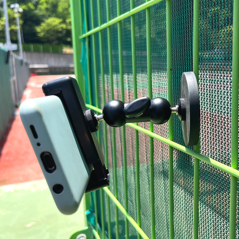 비밀공간 테니스 연습기 용품 촬영 핸드폰자석거치대 장비