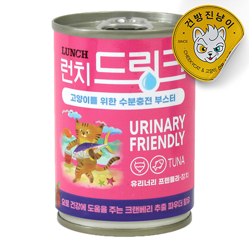 런치 드링크 유리너리 프렌들리 참치 120g 고양이를 위한 수분충전 부스터 음수량증진 - 상품 이미지