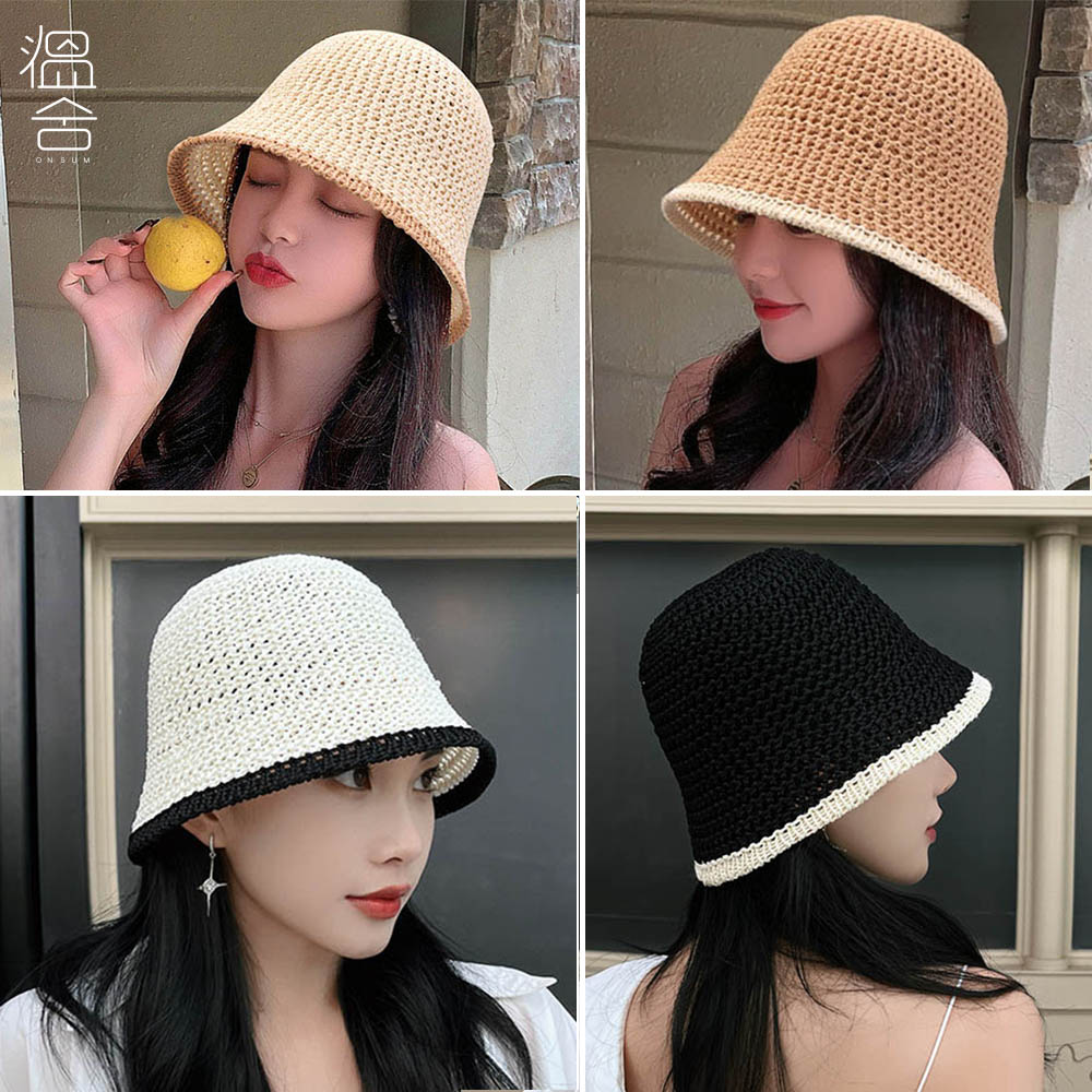 여름 바캉스 벙거지 비치 모자 해외 휴양지 여행 산책 나들이 챙모자 버킷햇 - 상품 이미지