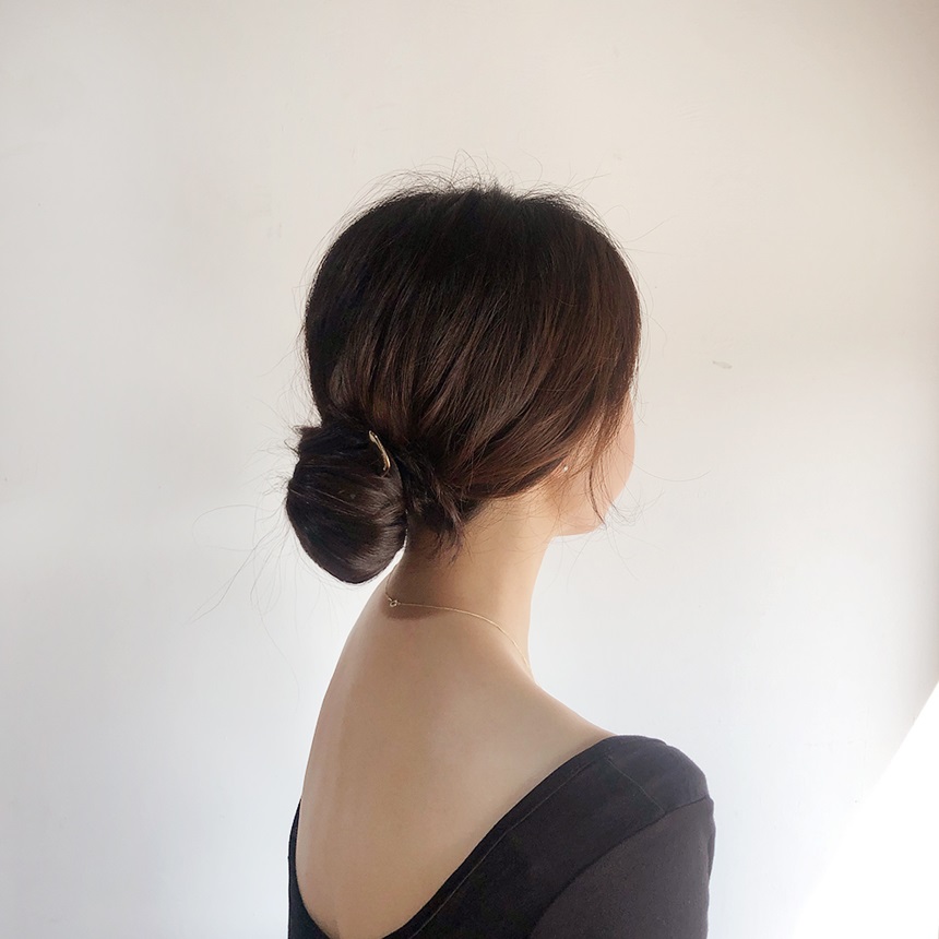 u자 메탈 비녀 13cm 뒤꽂이 헤어 머리 올림머리 핀