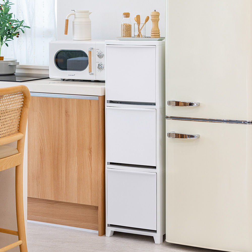 [단독] 창신리빙 프랑코 인테리어 스탠드 분리수거함 2단 2개 + 전용 우드상판 풀세트