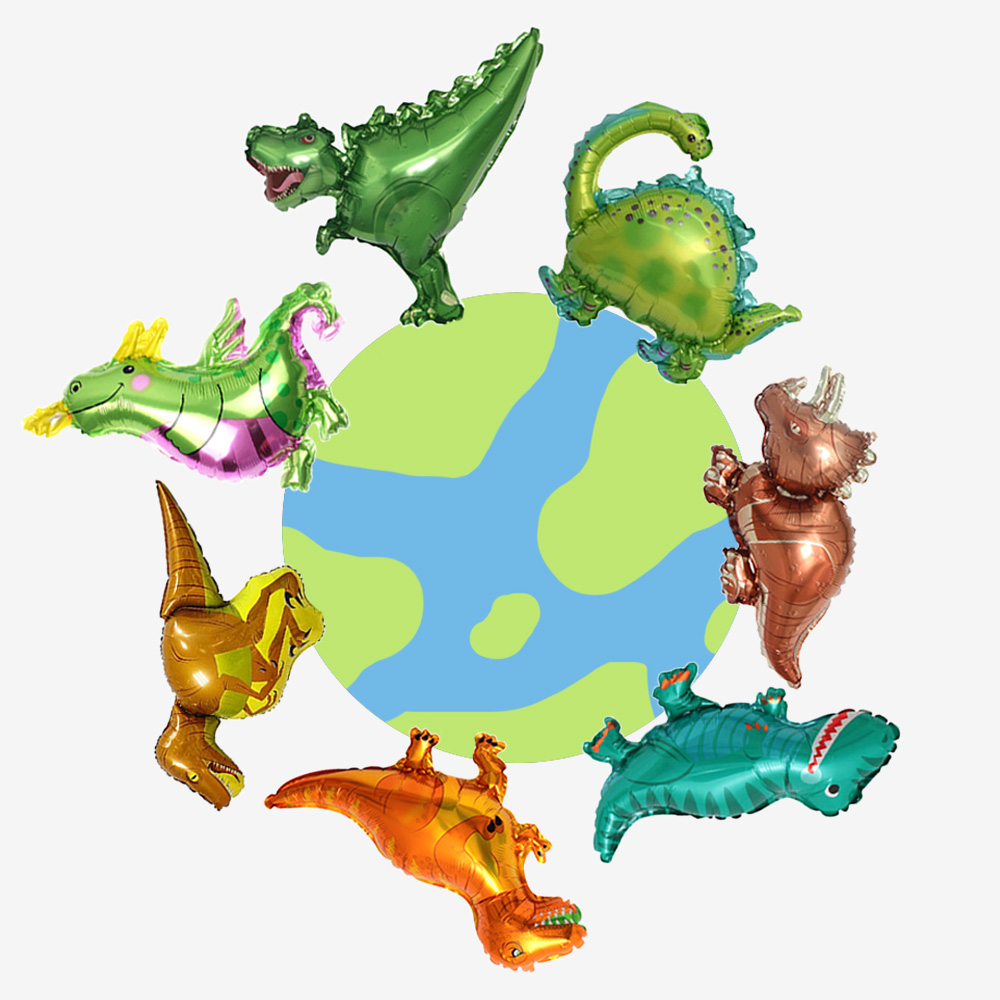 [브로키] 미니 공룡 풍선 7종세트 생일 파티
