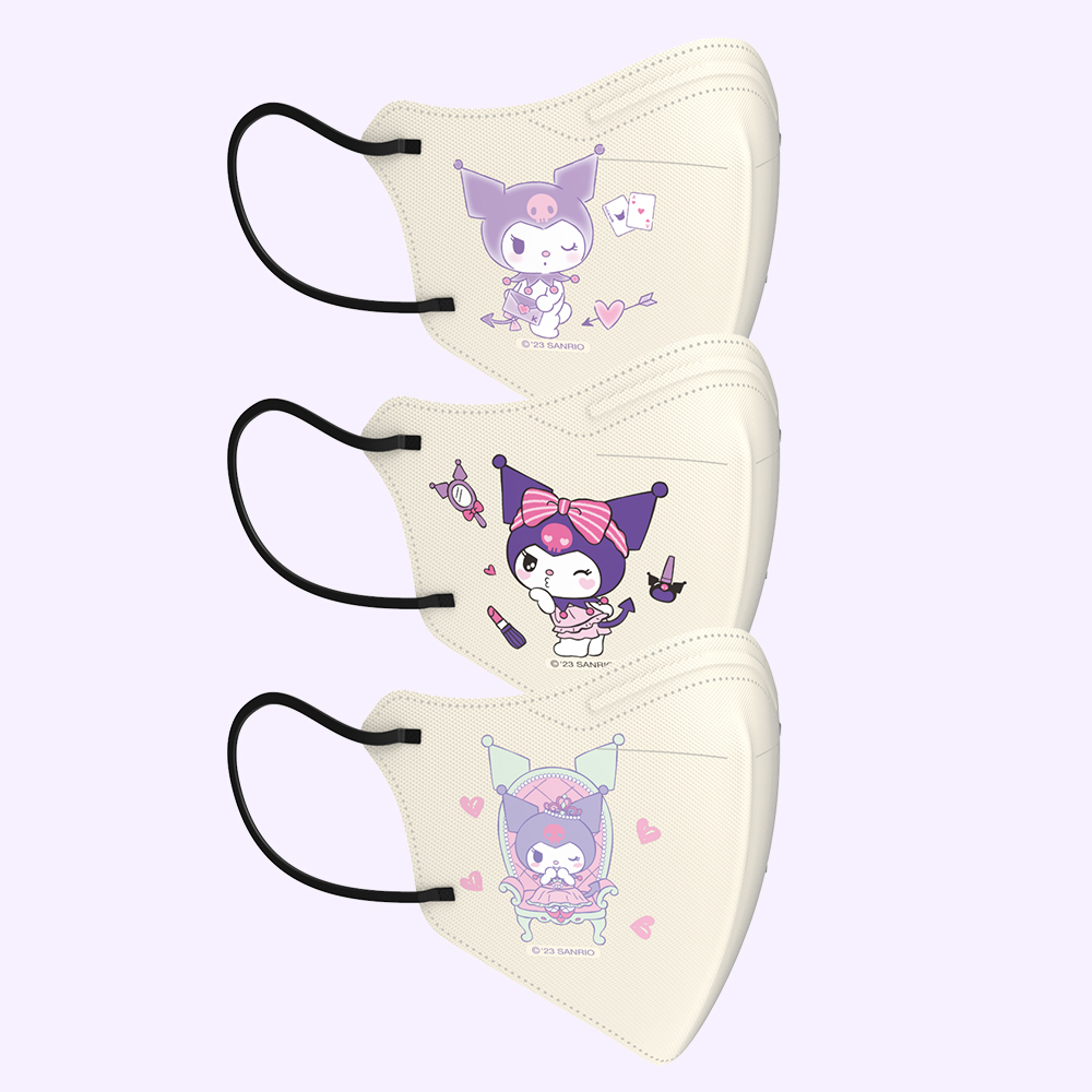 어린숨 산리오 어린이 마스크 30매 여름 초등학생 소형 쿠로미 에어브이