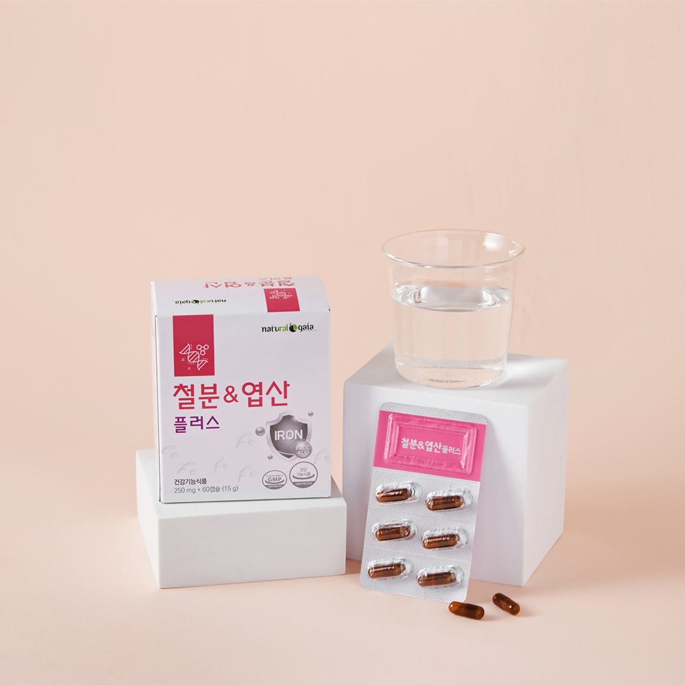 엽산제 철분제 철분 엽산 플러스 60캅셀, 5개 - 상세 이미지 4