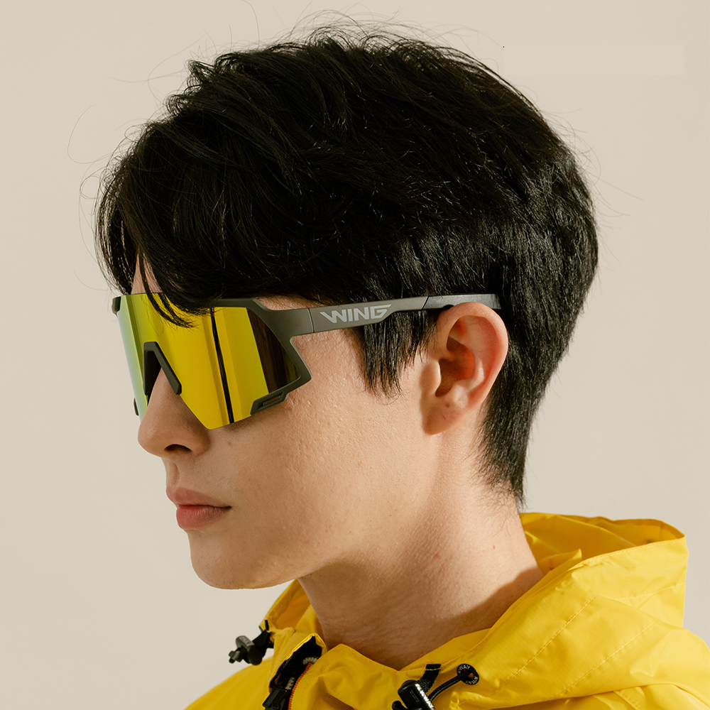 WING 알리 고글 선글라스 자전거 골프 라이딩 스포츠 남여 공용 미러 렌즈 썬글라스 - 상세 이미지 4