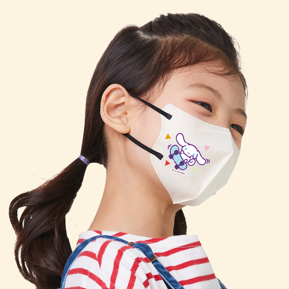 어린숨 산리오 어린이 마스크 30매 여름 초등학생 소형 시나모롤 에어브이