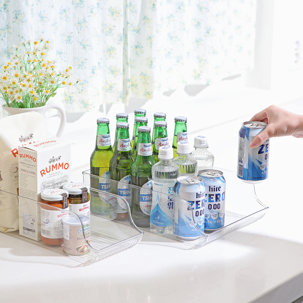 크린리빙 냉장고 캔 정리 트레이 1단 350ml 맥주캔 음료수 수납 디스펜서 - 상세 이미지 4