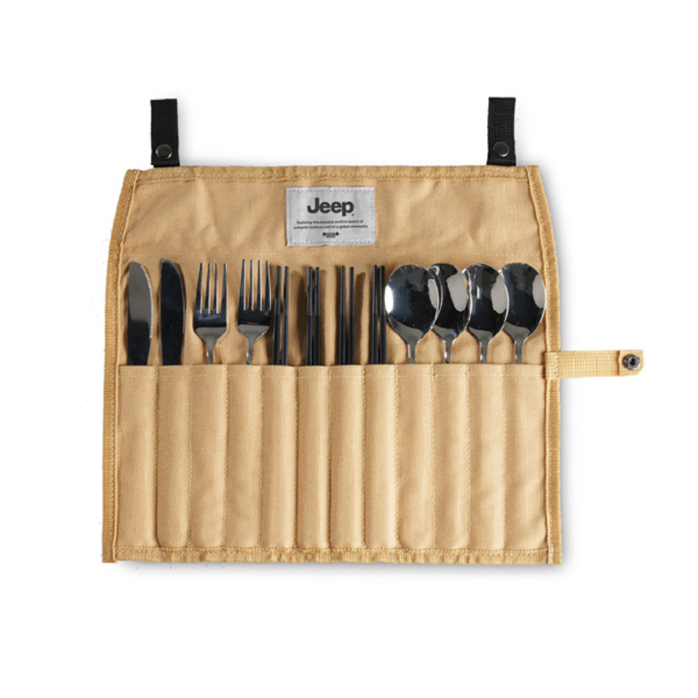 지프 오아시스 커틀러리 세트 캠핑 가정 나들이 4인 수저세트