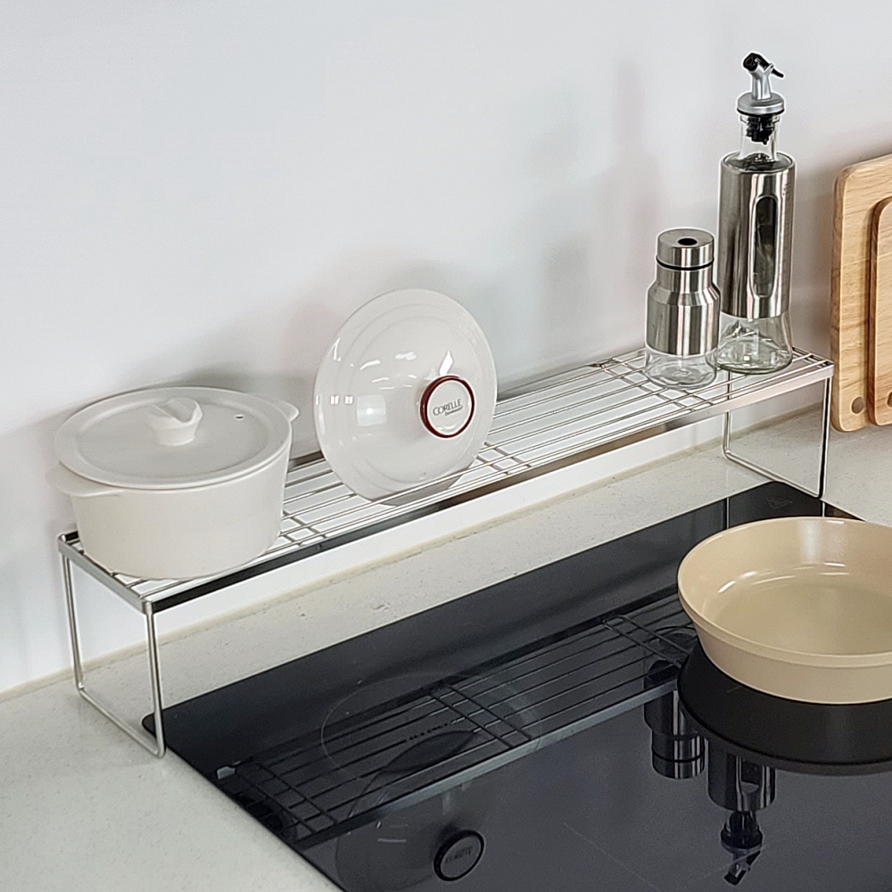 까사델라 스텐 인덕션 보조 선반 주방 정리 싱크대 가스렌지 렉