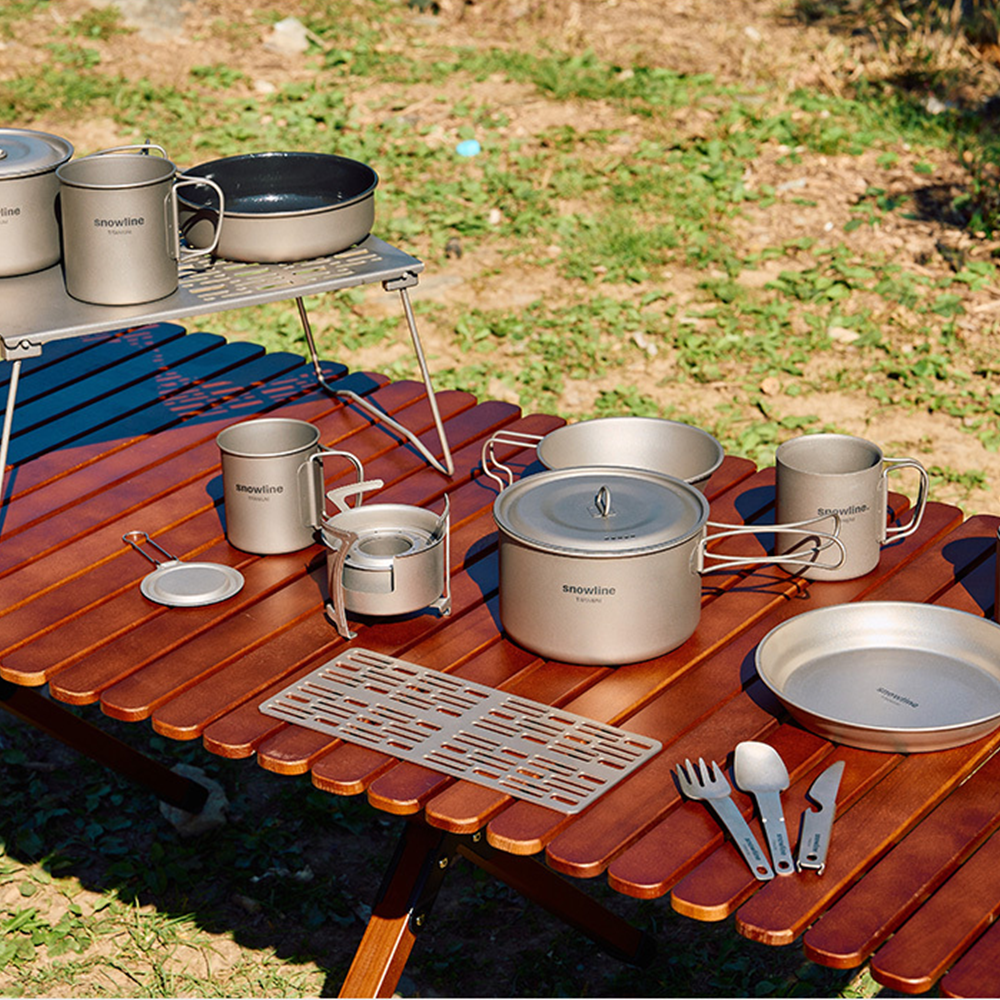 스노우라인 티타늄 접시 / 백패커 플레이트 캠핑 백패킹 접시 식기 그릇 용기 대