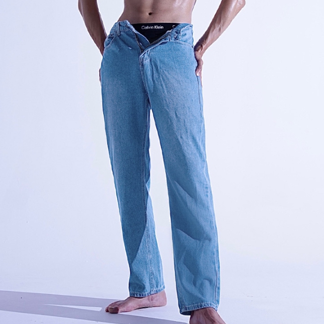 남자 애론 봄 가을 사계절 워싱 세미와이드 데님 - 상세 이미지 5