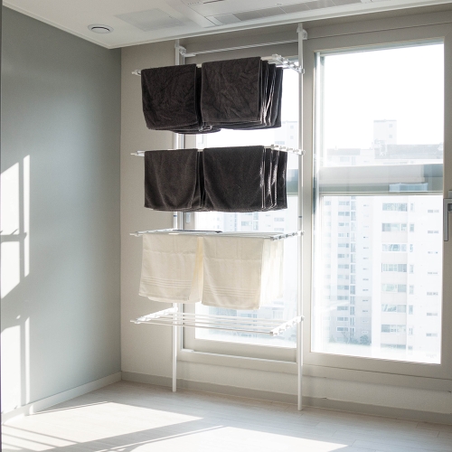 빨래건조대 무타공 창틀행거 이케아 코스트코 창문에 붙이는 4단