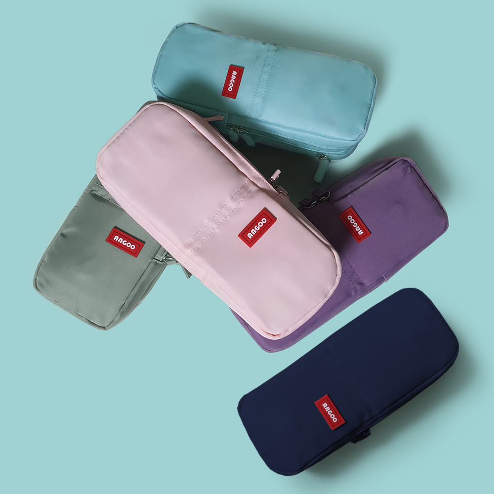 초등학생 필통 중학생 대학생 대용량 봉제 펜파우치 받침필통ANGOO