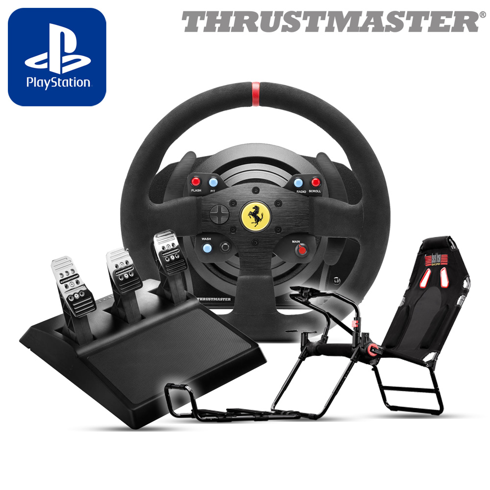 트러스트마스터 T300 페라리 Integral 레이싱휠, NLR 레이싱 시트 패키지(PS5,PS4,PC용) PO - 상품 이미지