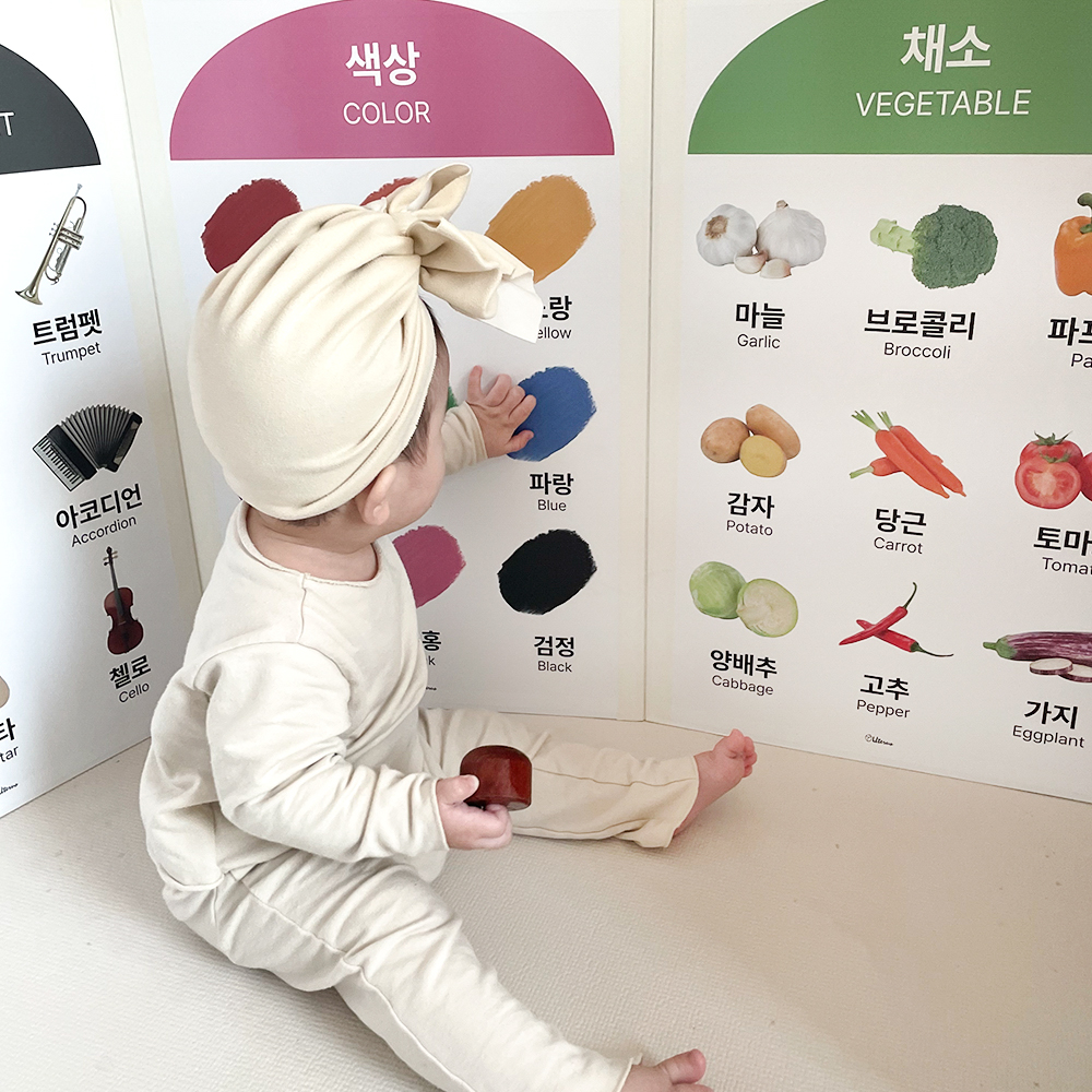 유아 병풍 아기 돌 선물 터미타임 DIY 병풍 동물 과일 벽보