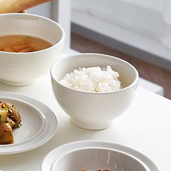 시라쿠스 메이플 대접 백지 밥공기 화이트 - 상품 이미지
