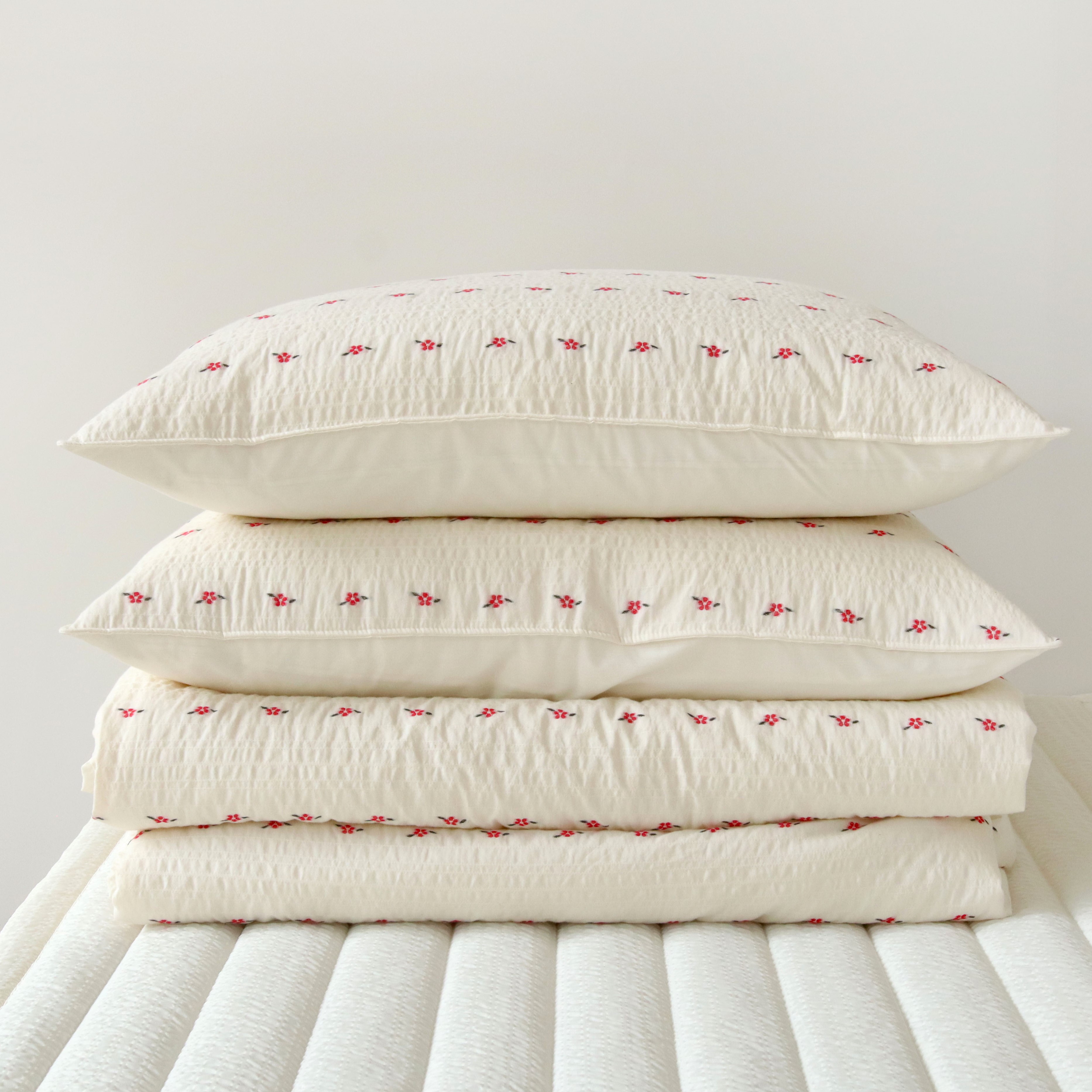 까멜리아 도비코튼 여름이불 에어워싱 시어서커 순면 시원한 차렵이불 세트 SS