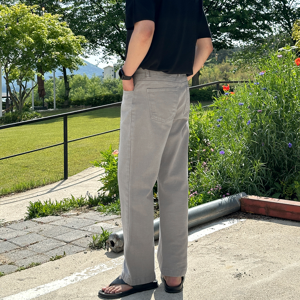 남자 청바지 그레이 베이지 먹색 남자와이드청바지 이미지 2