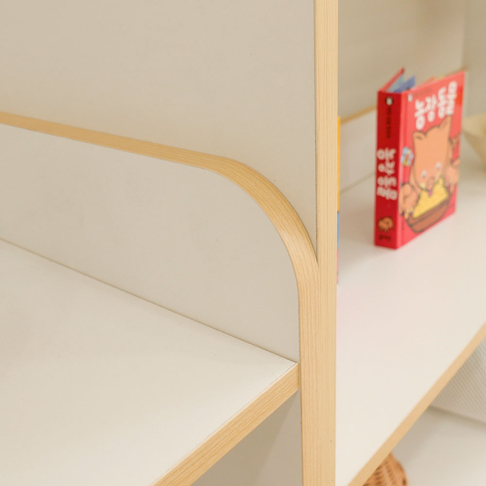 심플룸 교구장 전면 책장 낮은 원목 아기 유아 3단
