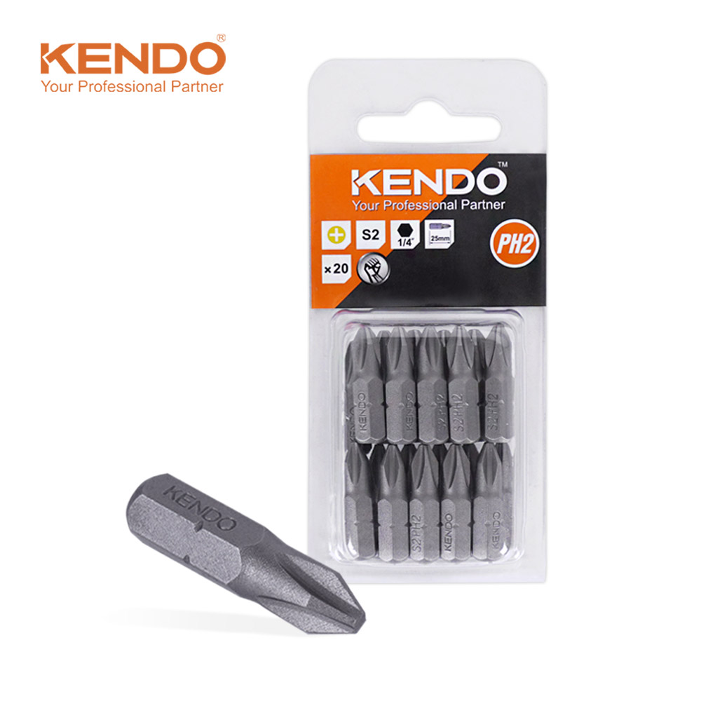 켄도 십자드라이버 비트 20개입 육각 25mm 21210512N - 상품 이미지