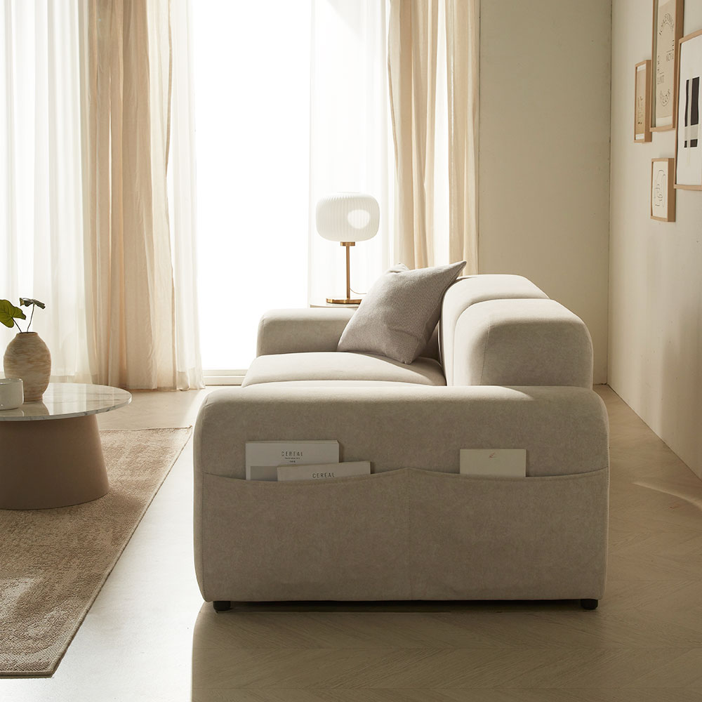 장인가구 로엠 3인용 패브릭소파 아쿠아텍스 이지클린 디자인 방수 거실 미니 로비 쇼파