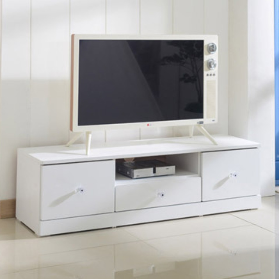 티브다이 낮은 거실장 65인치 tv 서랍장 화이트 티비장