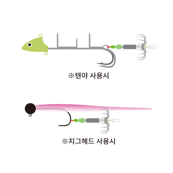루젠다 스사 스퀴드 어시스트 훅 2개입 텐야 에기 지그헤드 - 상세 이미지 4