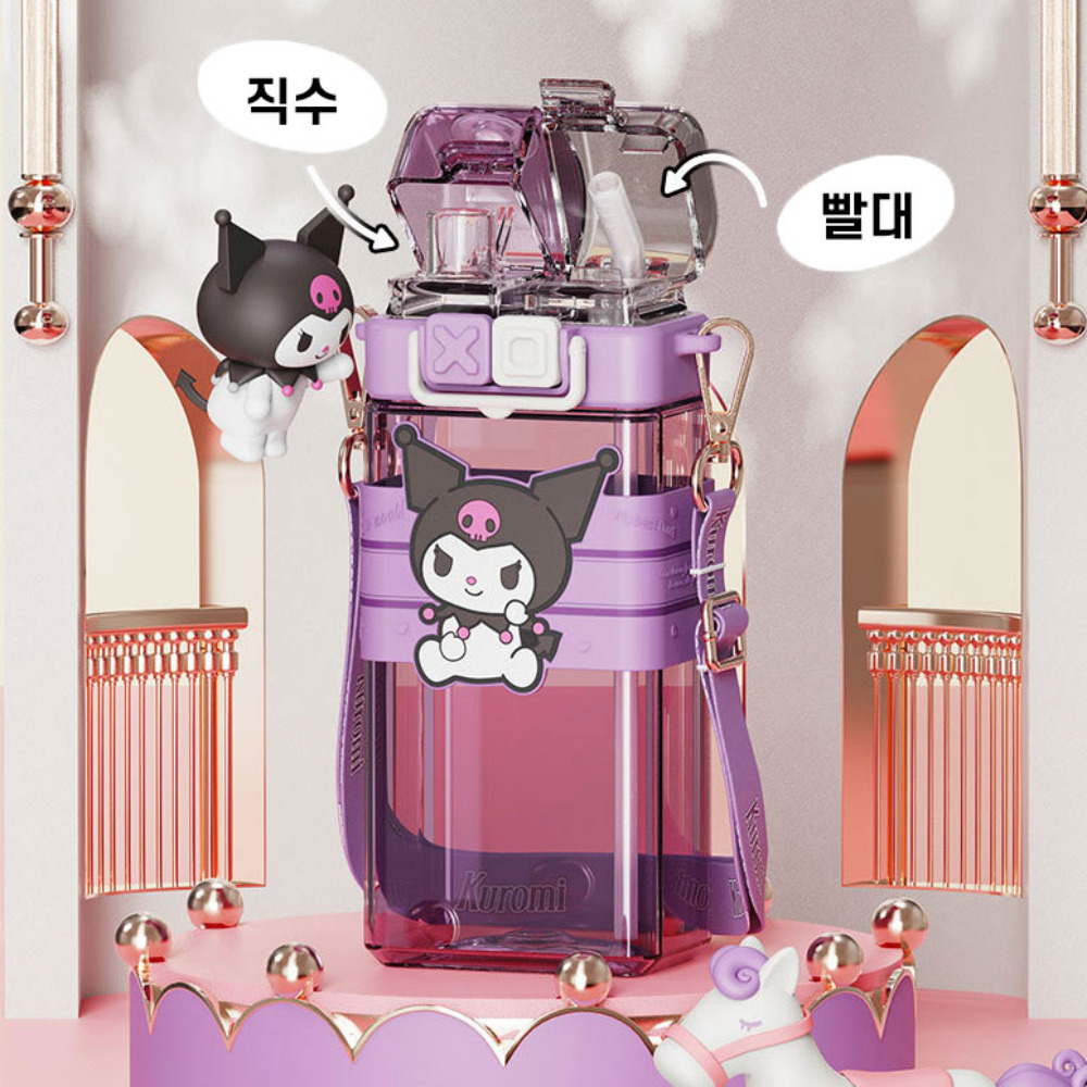 산리오 투명 텀블러 빨대컵 어린이 물통 물병 시나모롤 - 상세 이미지 2