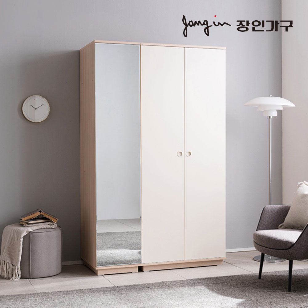 장인가구 크라운 빅 1200 옷장세트 (800옷장+거울옷장) - 상품 이미지